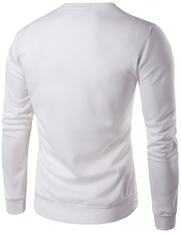 Men's Casual/Daily / Sports Simple / Active Regular Sweatshirt