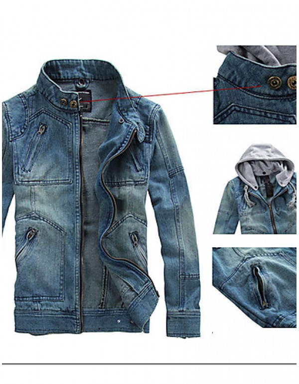 Man Fashion Detachable Denim Jacket Men Sportswear Outdoors Casual Jackets Jeans Jacket Men Plus Size SOUH7