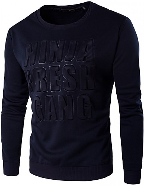 Men's Casual/Daily / Sports Simple / Active Regular Sweatshirt