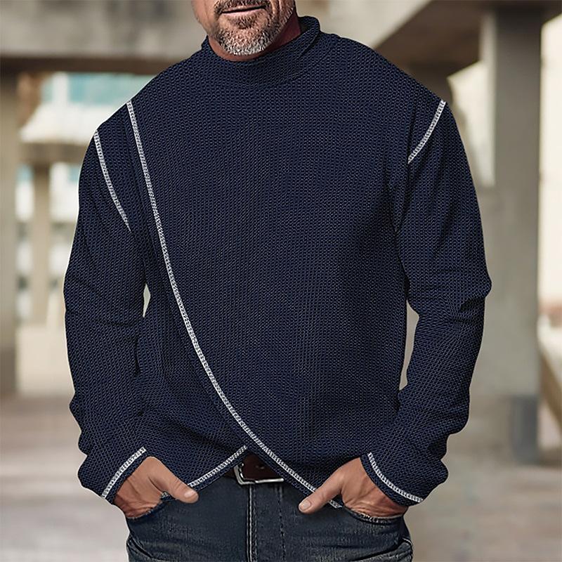 Men's Turtleneck Long Sleeve Pullover T-shirt