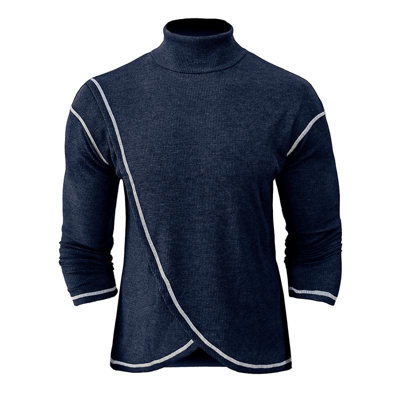 Men's Turtleneck Long Sleeve Pullover T-shirt