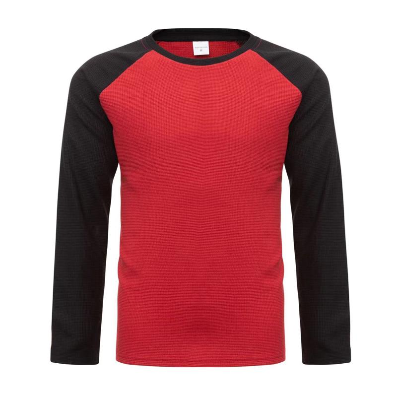 Men's Waffle Casual Stitching Long Sleeve T-Shirt