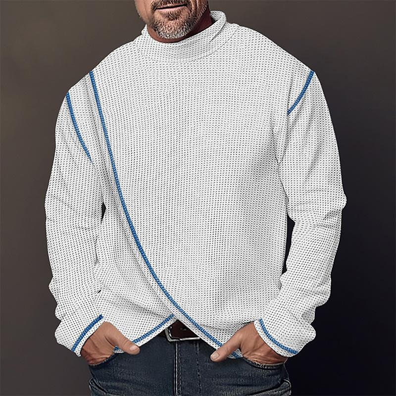 Men's Turtleneck Long Sleeve Pullover T-shirt