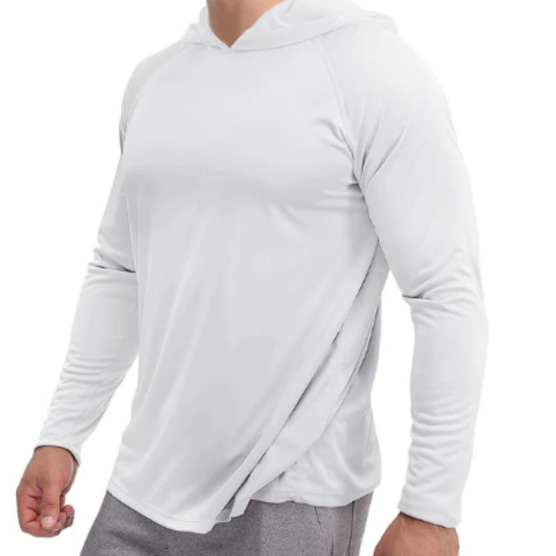 Men's Retro Casual Solid Color Hooded Long Sleeve T-Shirt